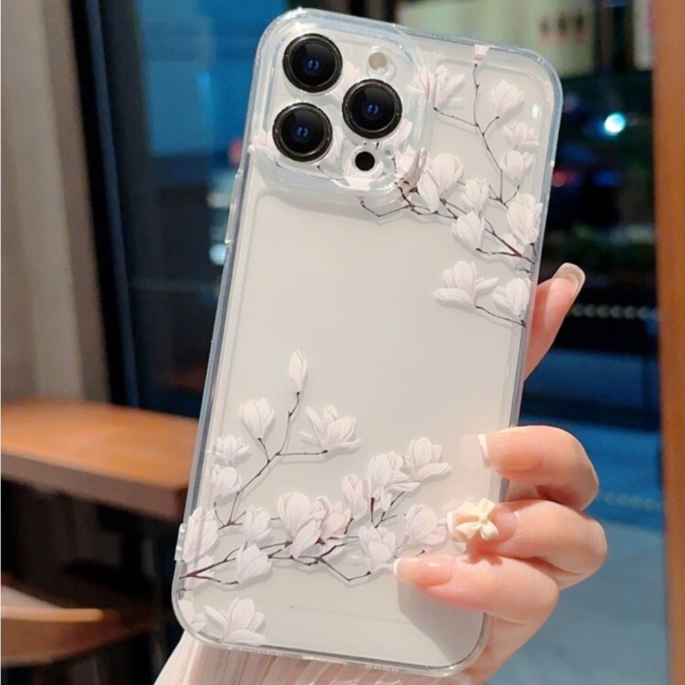 ⚠️Clearance iPhone 14/Pro/Pro Max Flower Print Floral Phone Case - Picture 1 of 3